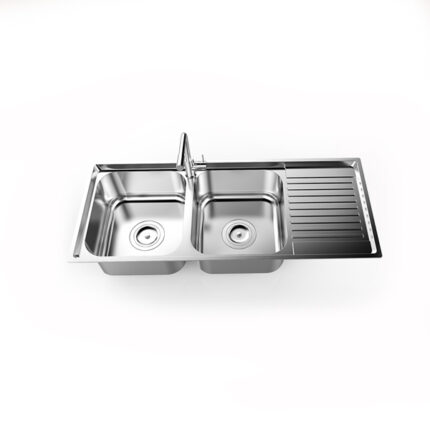 chau rua bat inox 304 son ha s105d s105x 2 ho 1 ban 1