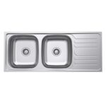 Chậu rửa bát Inox Hafele HS20-SSD2R90 567.20.513 2 hố 1 bàn