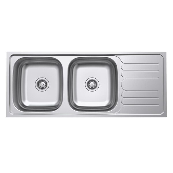Chậu rửa bát Inox Hafele HS20-SSD2R90 567.20.513 2 hố 1 bàn