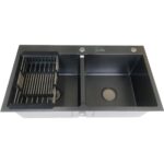 Chậu rửa bát inox Sevilla SV-7843CN nano dương bàn 2 hố