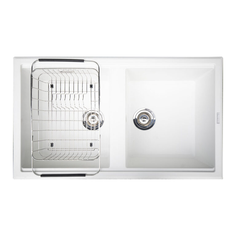 Chậu rửa bát đá KONOX Phoenix 860 White Silver 2 hố