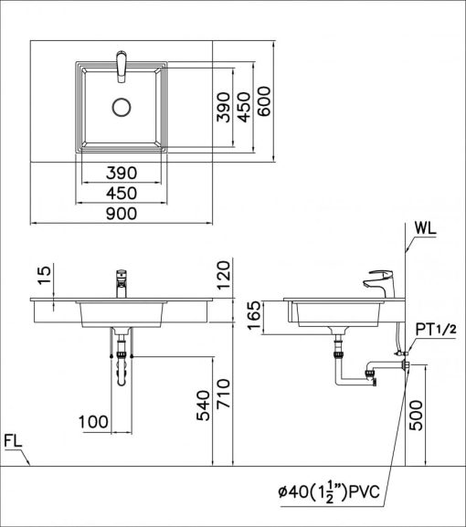 chau rua lavabo am ban caesar lf5128 vuong 884x1000