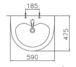 chau rua lavabo treo tuong caesar l2230