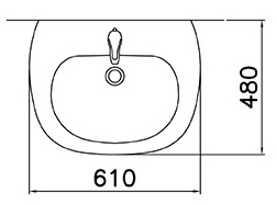 chau rua lavabo treo tuong caesar l2560