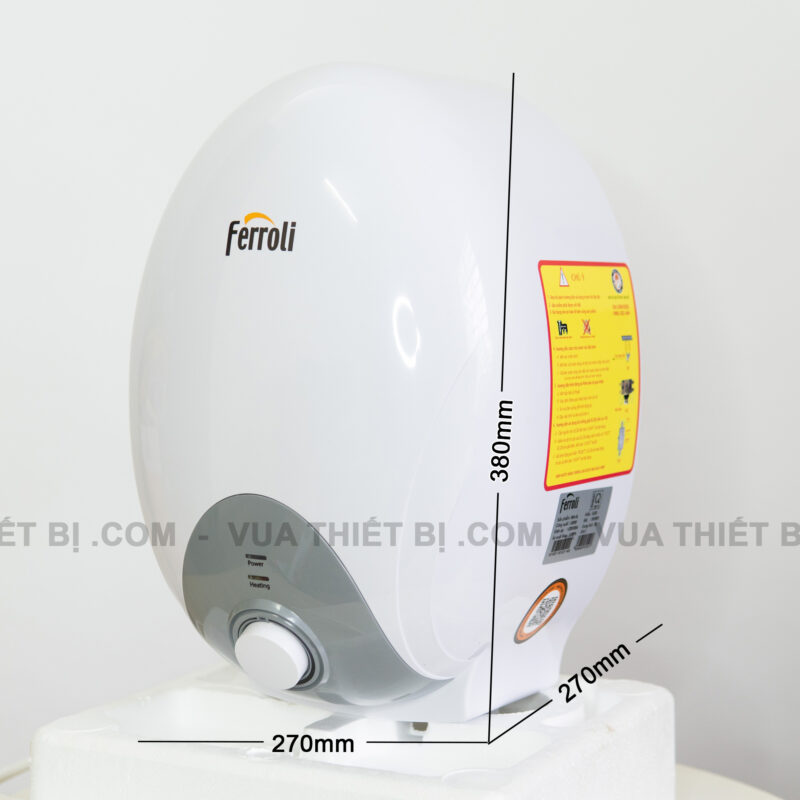 ferroli mito 6 lit kich thuoc binh nong lanh gian tiep