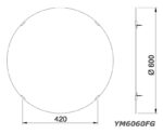 guong phong tam toto ym6060fg chong moc 600mm