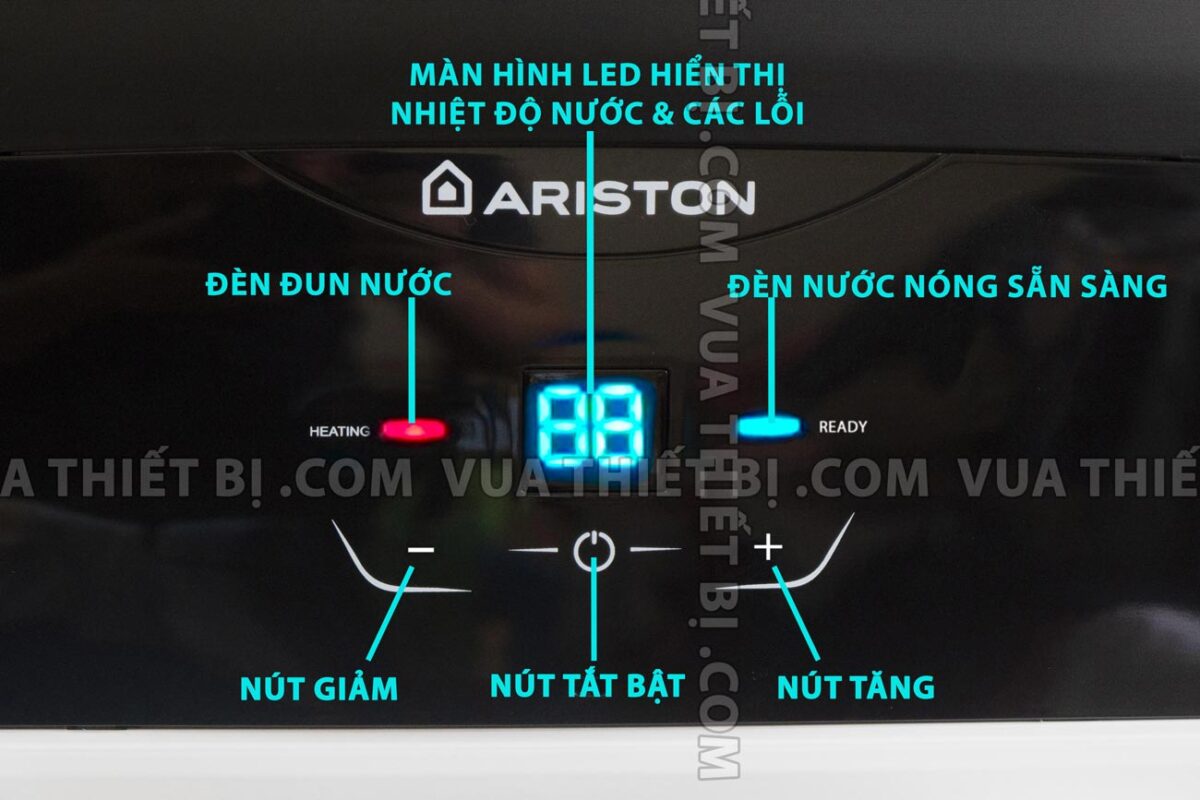 mat truoc binh nong lanh ariston sl2 lux d wifi 20 30 lit 2 1