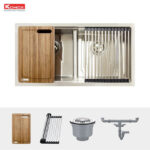 phu kien chau rua bat inox konox kn8745dub