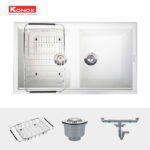 phu kien chau rua bat konox phoenix 860 white silver