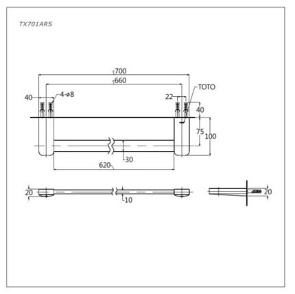 thanh vat khan tam toto tx701ars 2
