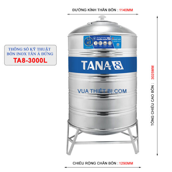thong so ky thuat bon inox tan a 8 ta8 3000d phi 1140