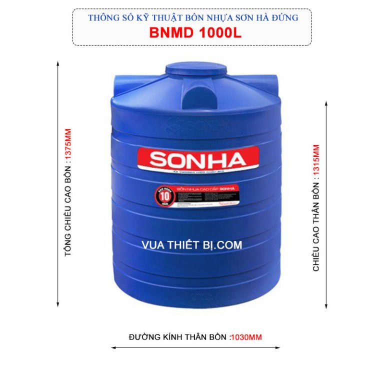 thong so ky thuat bon nhua son ha 1000l dung