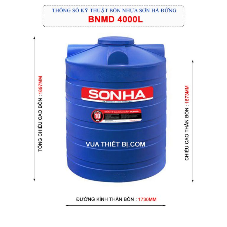 thong so ky thuat bon nhua son ha 4000l dung