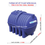 thong so ky thuat bon nhua tan a extra 1000l ngang