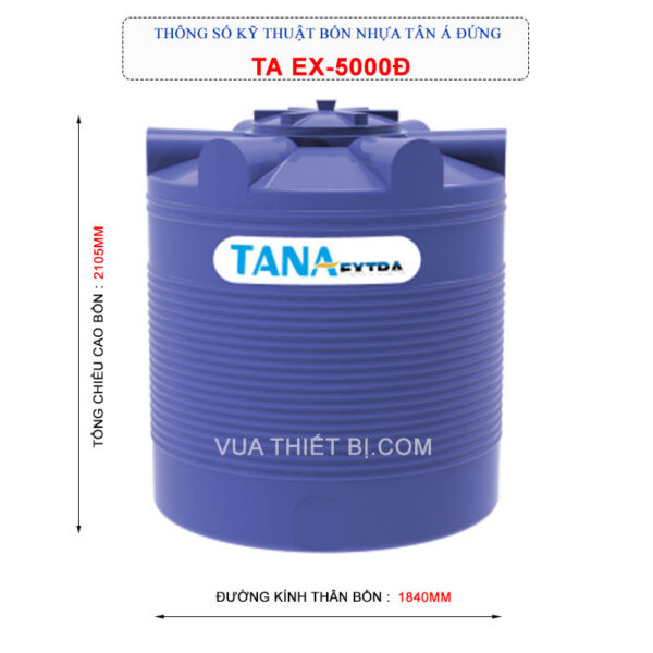 thong so ky thuat bon nhua tan a extra 5000l dung