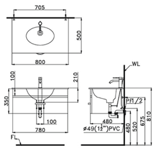 tu dat chau rua mat lavabo caesar eh675v treo tuong 2