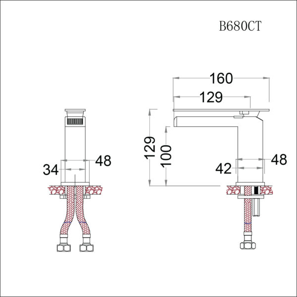 voi chau lavabo caesar b680ct
