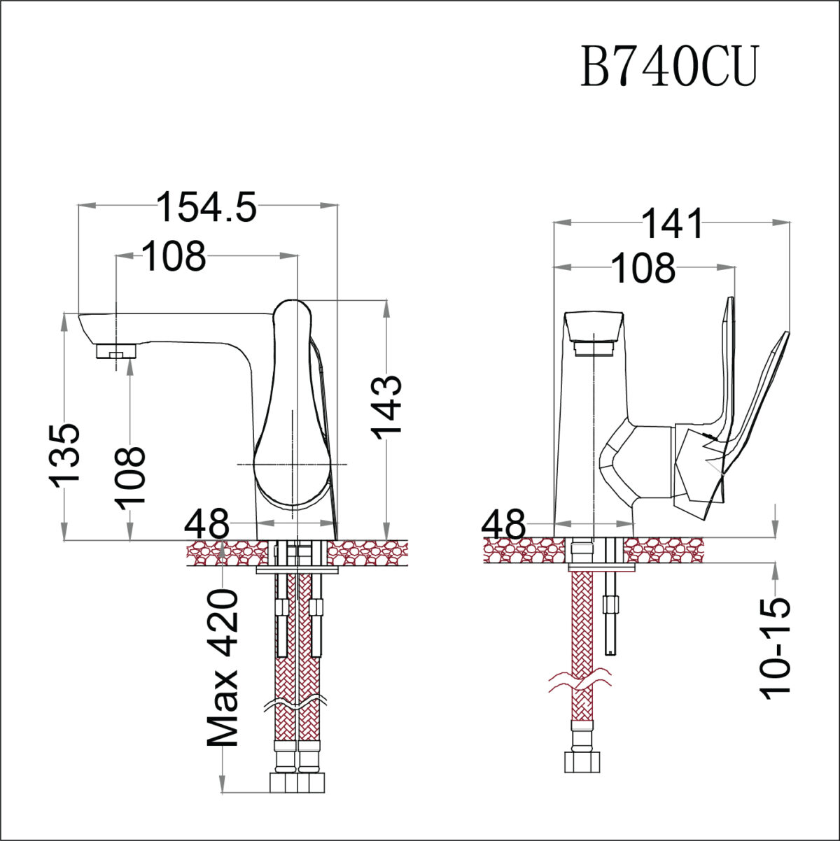 voi chau lavabo caesar b740cu