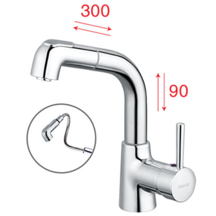 voi chau lavabo caesar b900cu day rut nong lanh