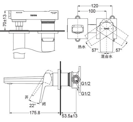 voi chau lavabo toto tlg10307b gan tuong 2