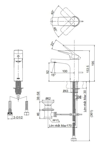voi chau lavabo toto ttlr302f 1n 2