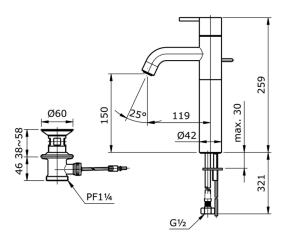 voi chau lavabo toto tx116lesv4br co cao nong lanh 2