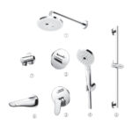 Vòi sen âm tường TOTO TBW01004A TBV01103B TBN01102B TBS04304B TBN01001B TBW01010V TBW01016B TBS03001B TBW01014B 3 Đường Nước nóng lạnh