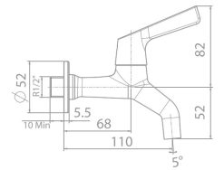 voi sen tam lanh gan tuong american standard wf t603 2