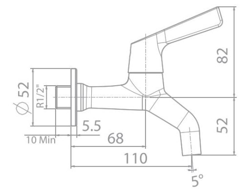 voi sen tam lanh gan tuong american standard wf t603 2