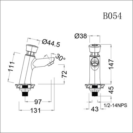 voi tu dong ngat nuoc caesar bf054