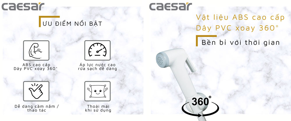 Vòi xịt bồn cầu CAESAR BS304A