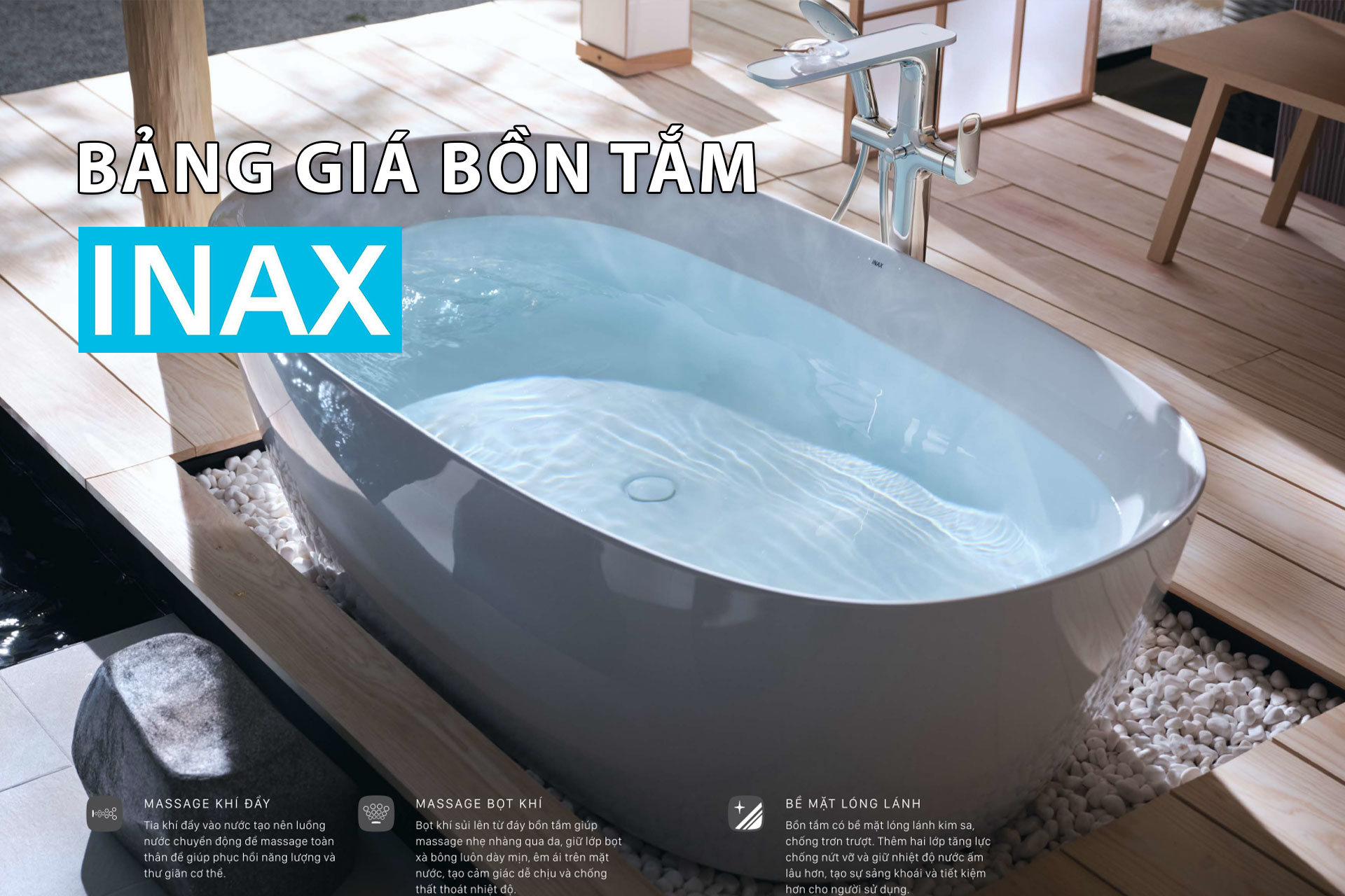 Bảng giá bồn tắm INAX cao cấp, giá rẻ nhất