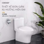 Bồn cầu 1 khối CAESAR C1394 (CD1394) nắp êm M233 - Ảnh 4