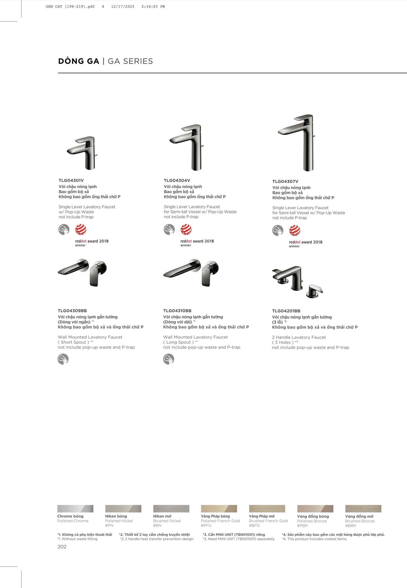 Catalogue Thiết bị vệ sinh TOTO mới nhất 2026 219 CATALOGUE DAY DU THIET BI VE SINH TOTO 2026 103 1