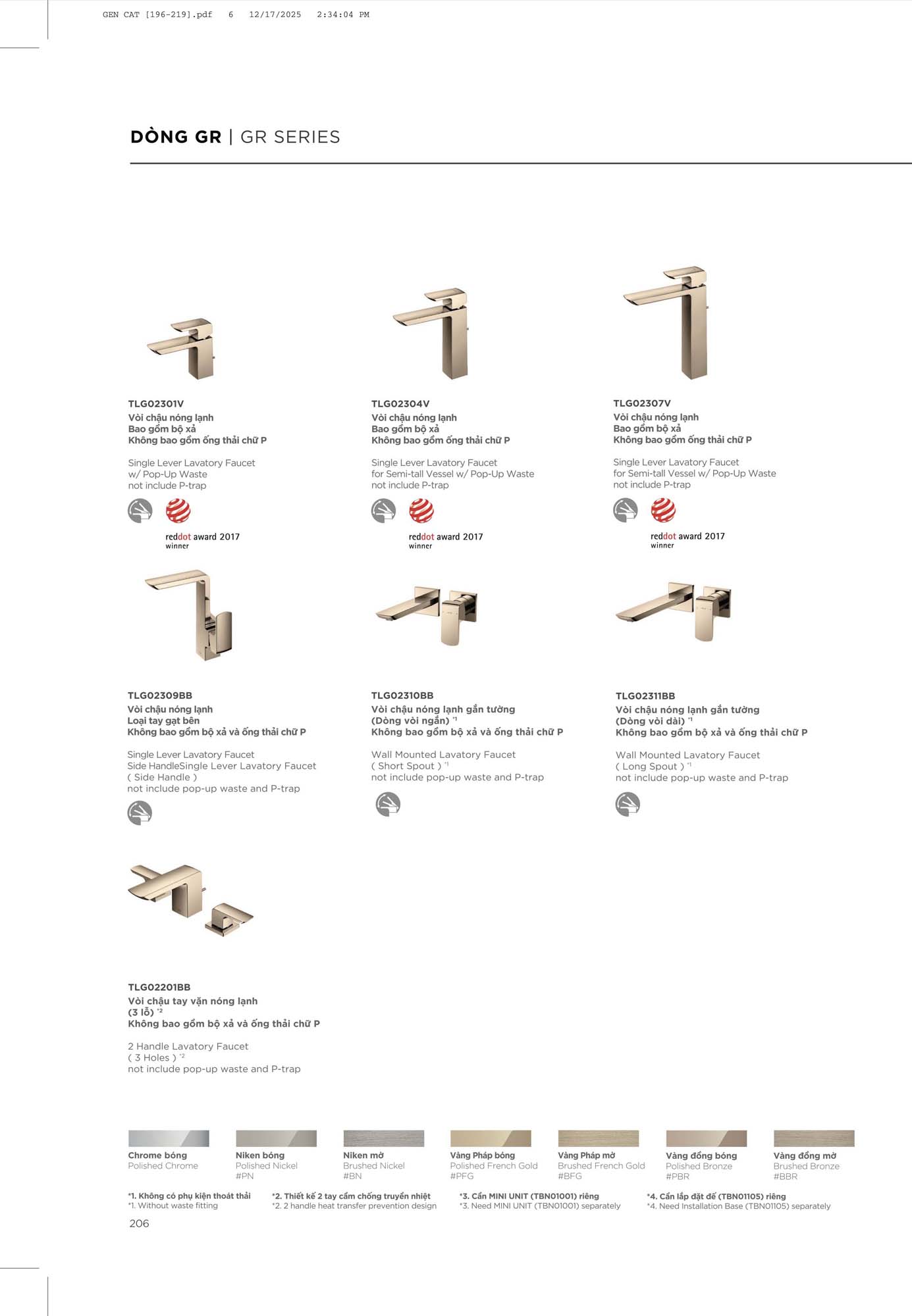 Catalogue Thiết bị vệ sinh TOTO mới nhất 2026 223 CATALOGUE DAY DU THIET BI VE SINH TOTO 2026 105 1