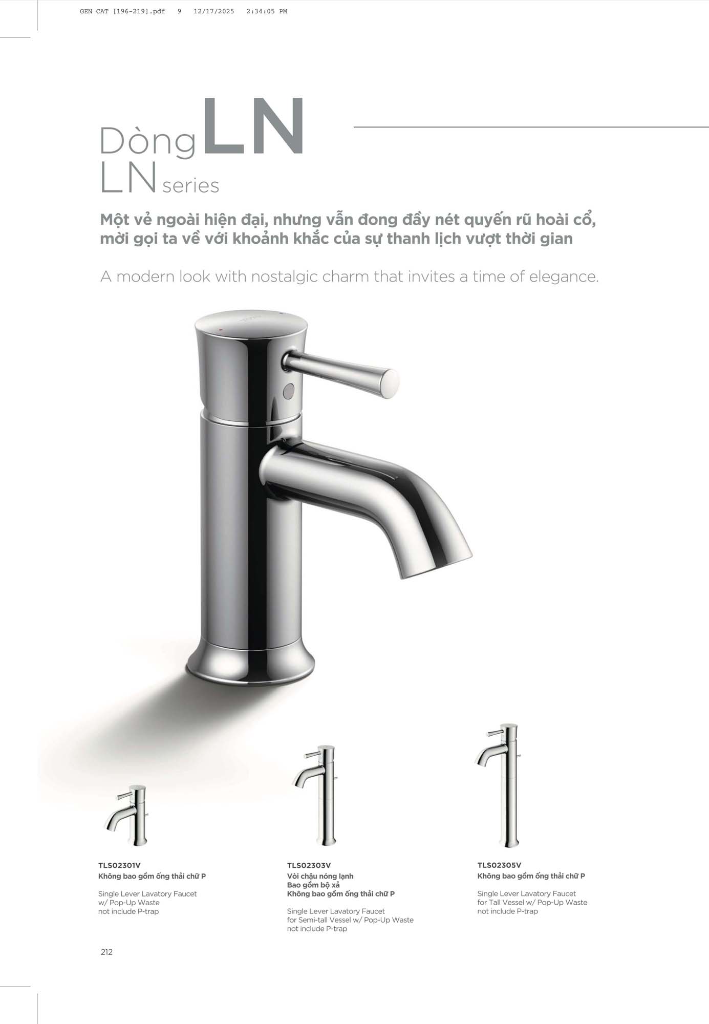 Catalogue Thiết bị vệ sinh TOTO mới nhất 2026 229 CATALOGUE DAY DU THIET BI VE SINH TOTO 2026 108 1