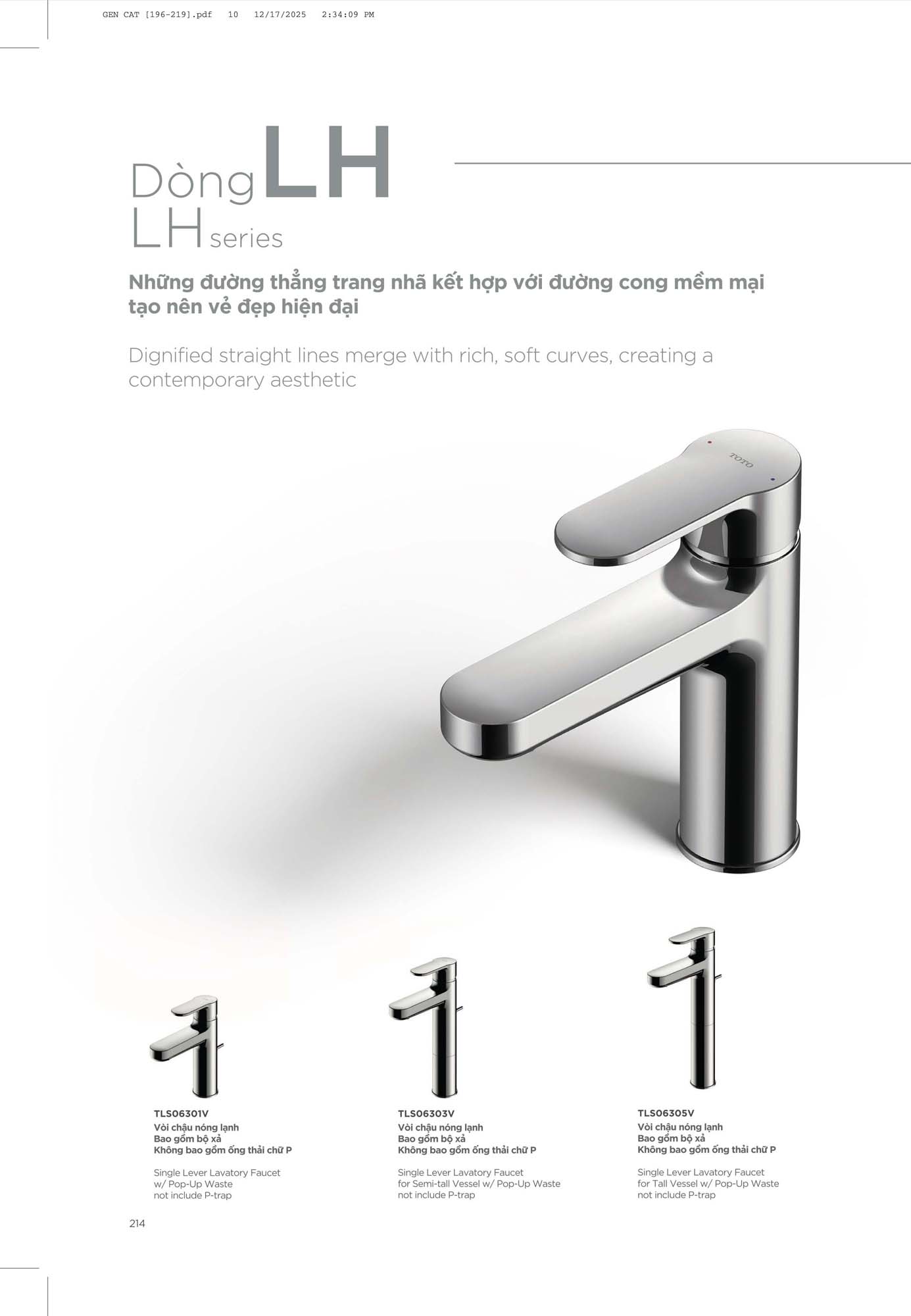 Catalogue Thiết bị vệ sinh TOTO mới nhất 2026 231 CATALOGUE DAY DU THIET BI VE SINH TOTO 2026 109 1