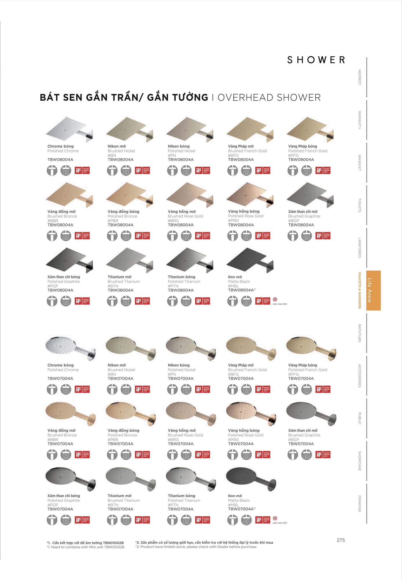 Catalogue Thiết bị vệ sinh TOTO mới nhất 2026 292 CATALOGUE DAY DU THIET BI VE SINH TOTO 2026 139 2