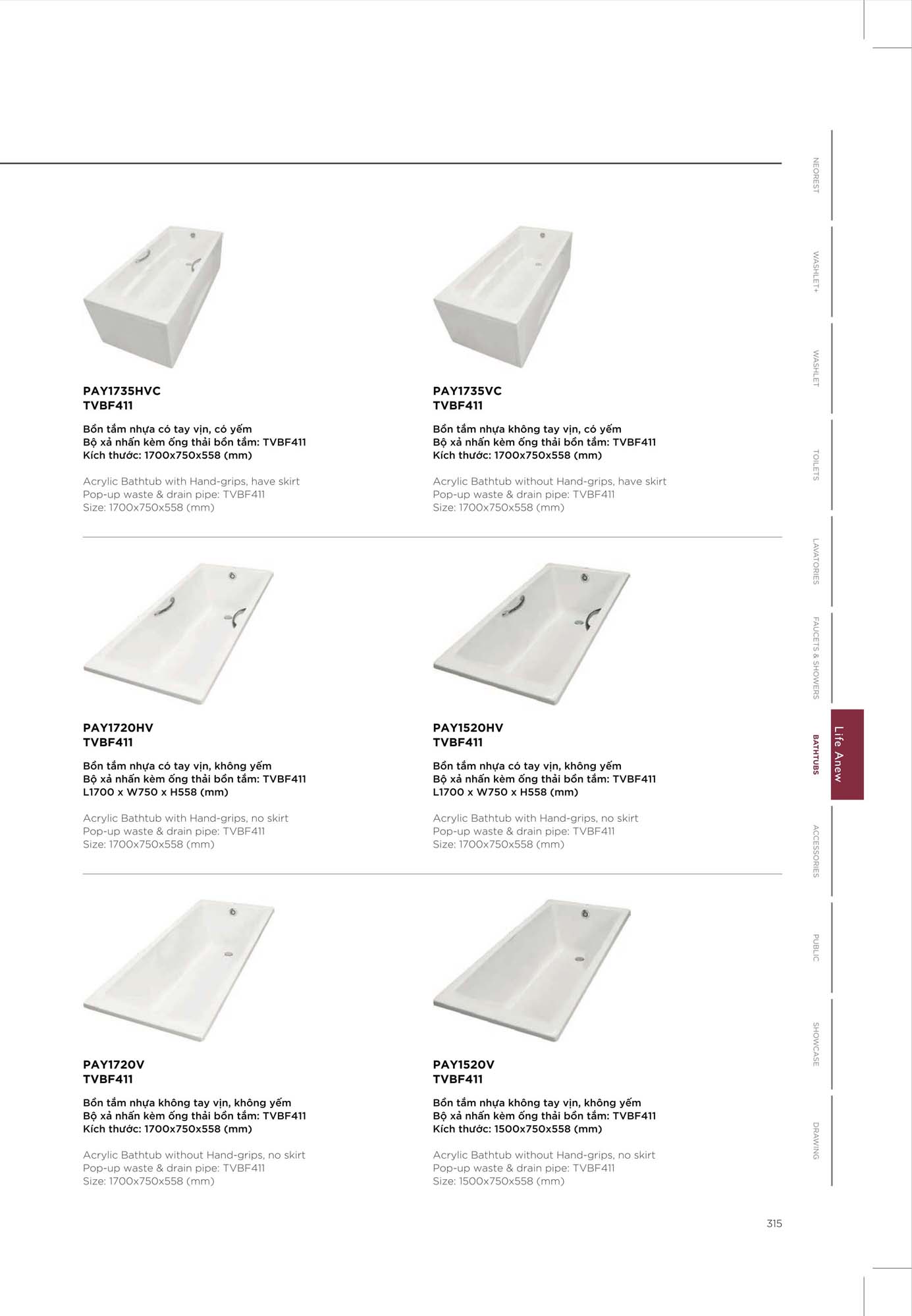 Catalogue Thiết bị vệ sinh TOTO mới nhất 2026 332 CATALOGUE DAY DU THIET BI VE SINH TOTO 2026 159 2