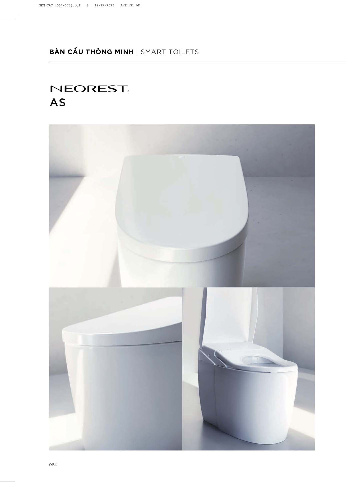 Catalogue Thiết bị vệ sinh TOTO mới nhất 2026 81 CATALOGUE DAY DU THIET BI VE SINH TOTO 2026 34 1