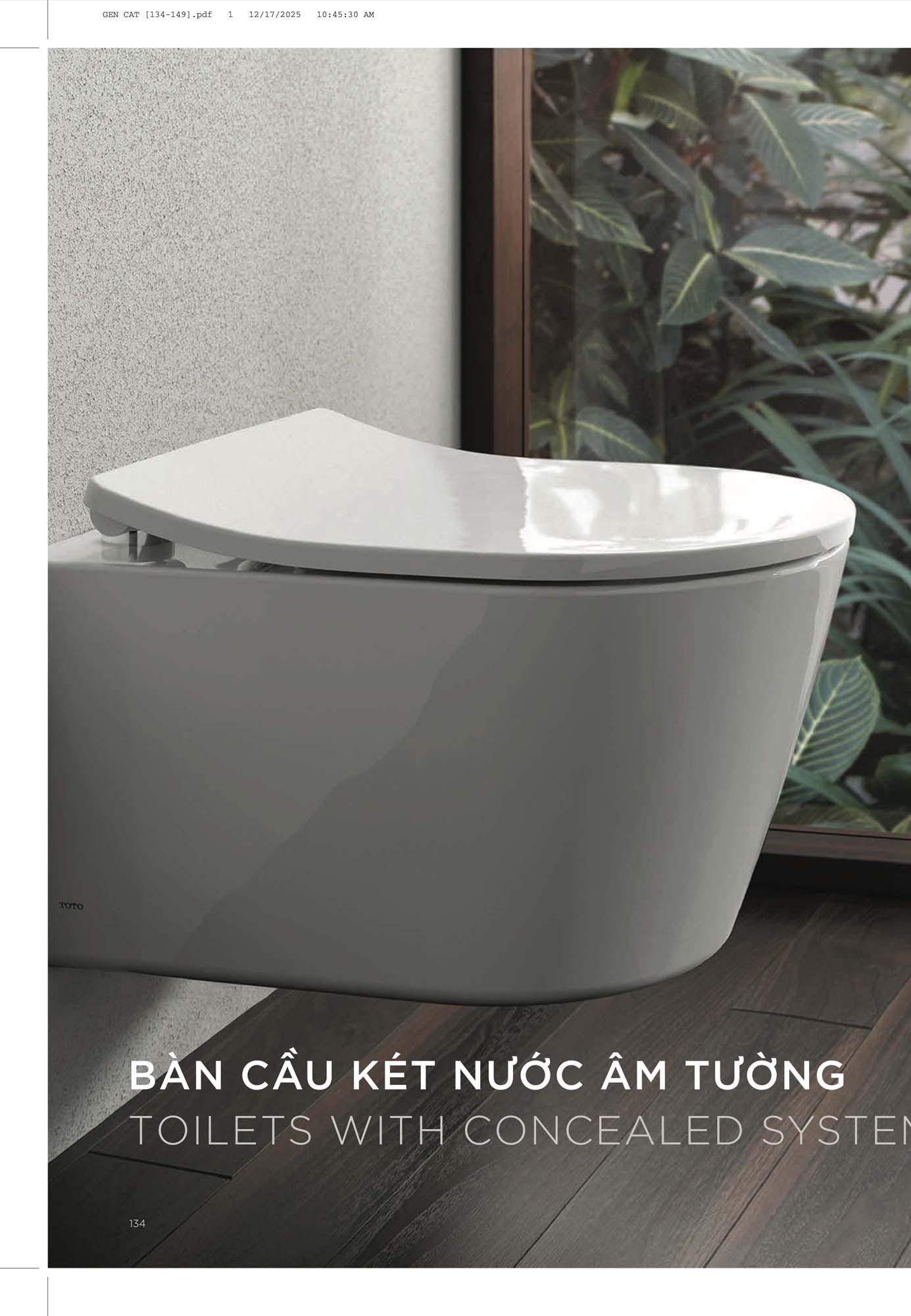 Catalogue Thiết bị vệ sinh TOTO mới nhất 2026 151 CATALOGUE DAY DU THIET BI VE SINH TOTO 2026 69 1