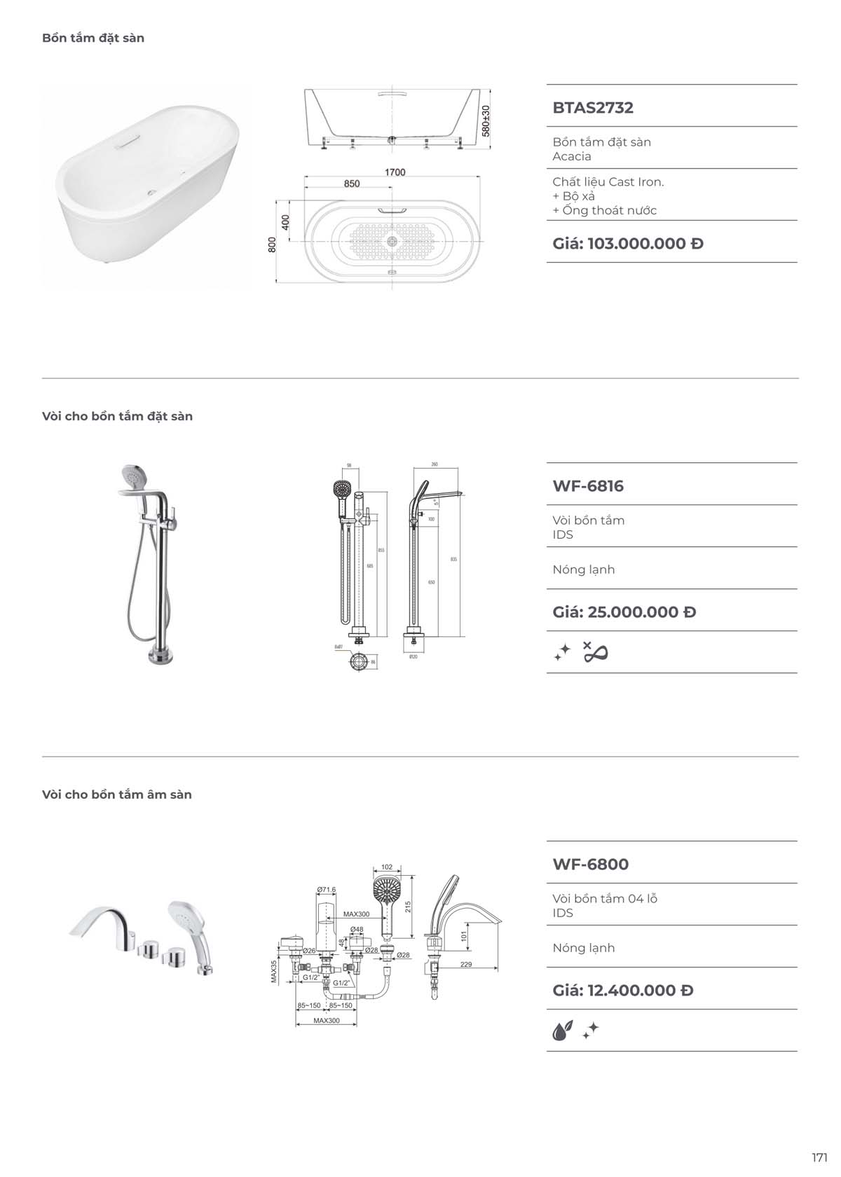 Catalogue Thiet bi ve sinh American Standard moi nhat 09 2024 170