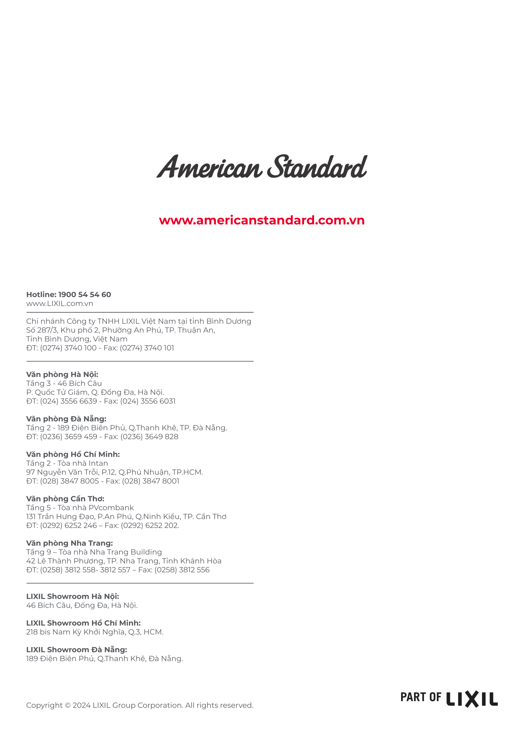 Catalogue Thiet bi ve sinh American Standard moi nhat 09 2024 2