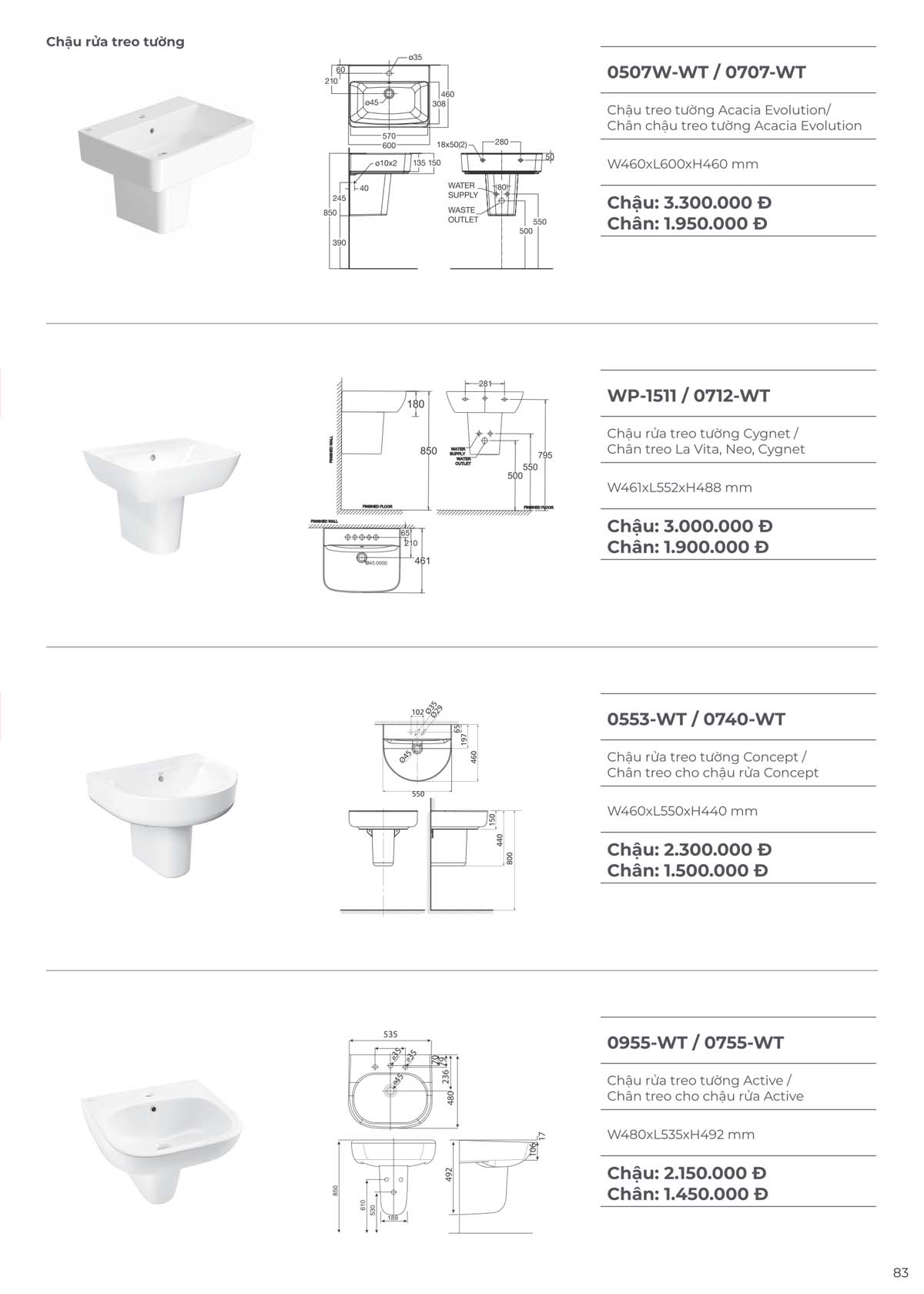 Catalogue Thiet bi ve sinh American Standard moi nhat 09 2024 82