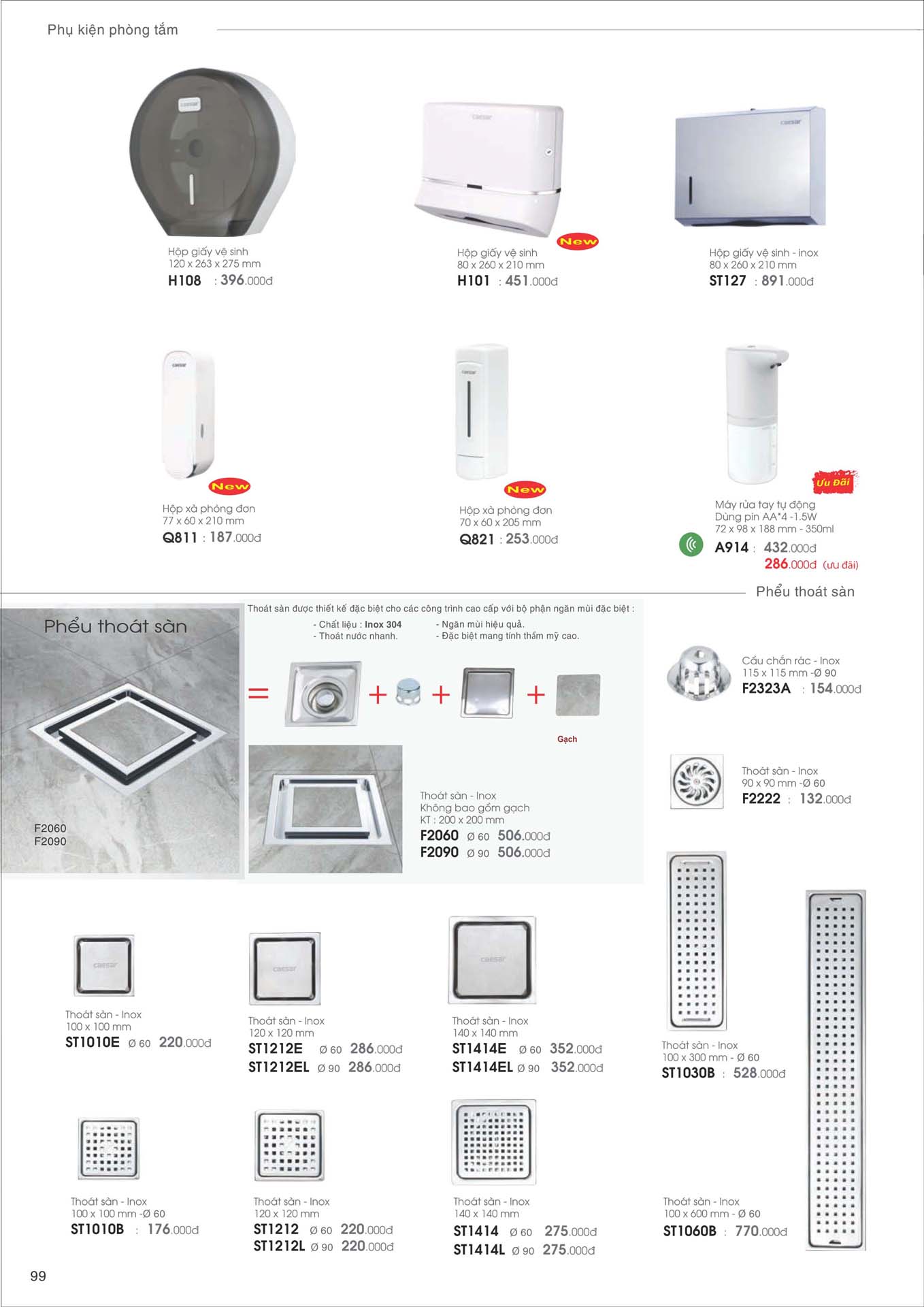 Catalogue Thiet bi ve sinh Caesar moi nhat 2025 100