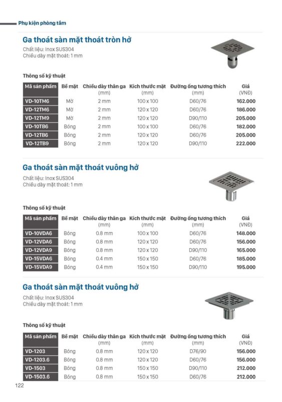 Catalogue Thiết bị vệ sinh VIGLACERA mới nhất 2026 (122)