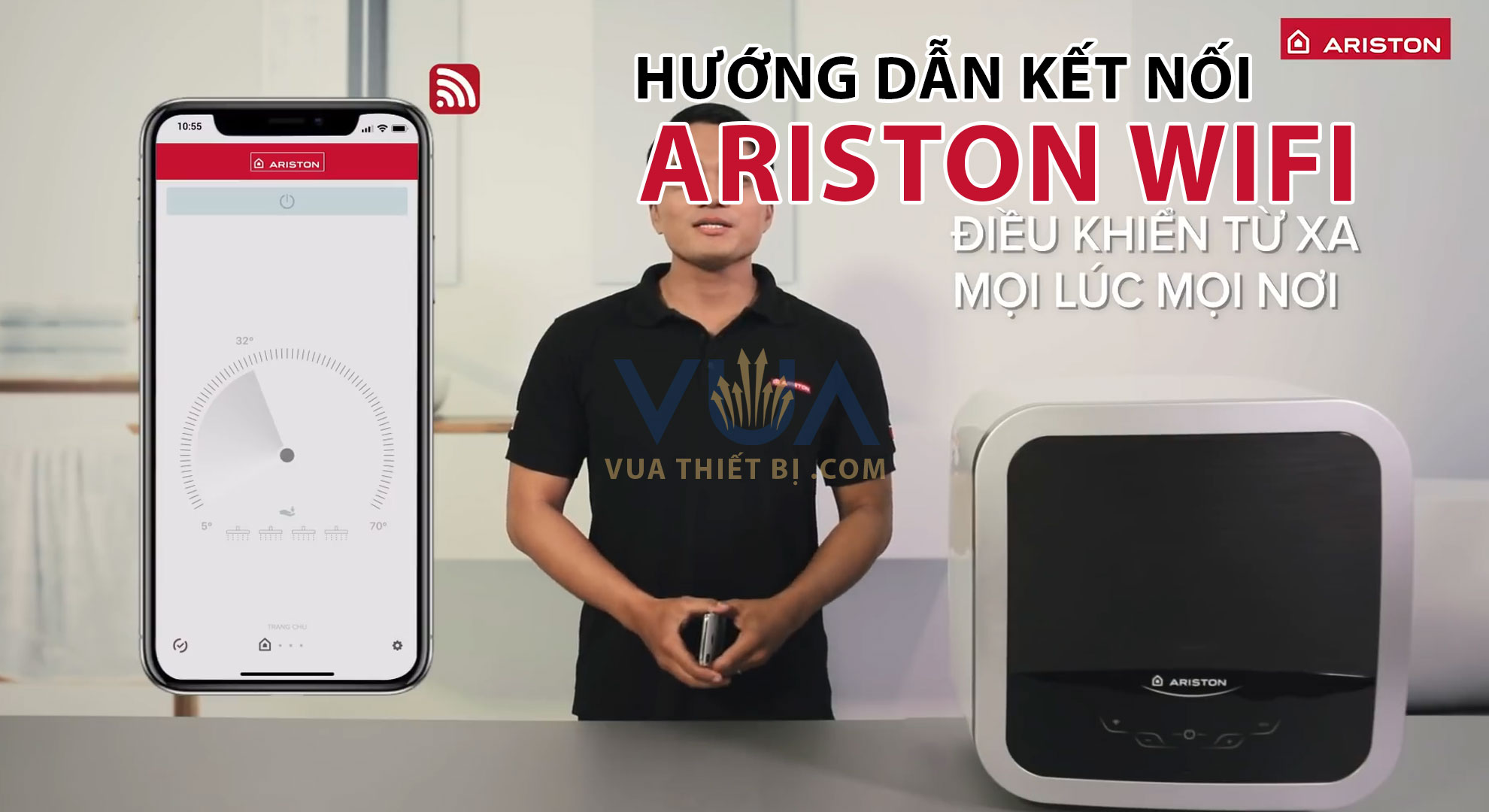 Hướng dẫn kết nối Wifi bình nóng lạnh Ariston SLIM3 TOP WIFI và AN2 TOP WIFI