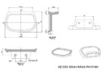 Bản vẽ kỹ thuật Kệ cốc đánh răng Bộ phụ kiện nhà tắm VIGLACERA PKVT-001