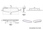 Bản vẽ kỹ thuật kệ gương Bộ phụ kiện nhà tắm VIGLACERA PKVT-001