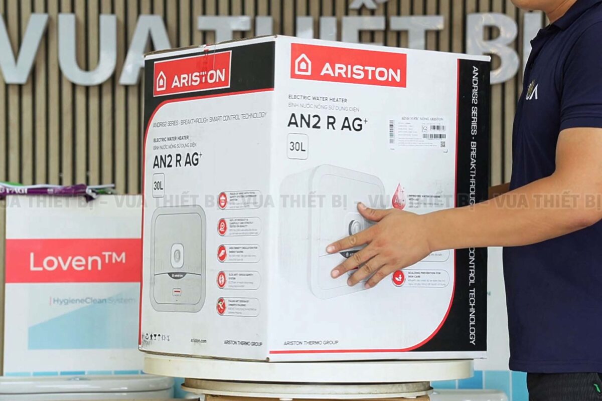Bình nóng lạnh ARISTON AN2 30 R AG+ 30L lít (andris2) vuông gián tiếp 2.5FE 2500w - Ảnh 6